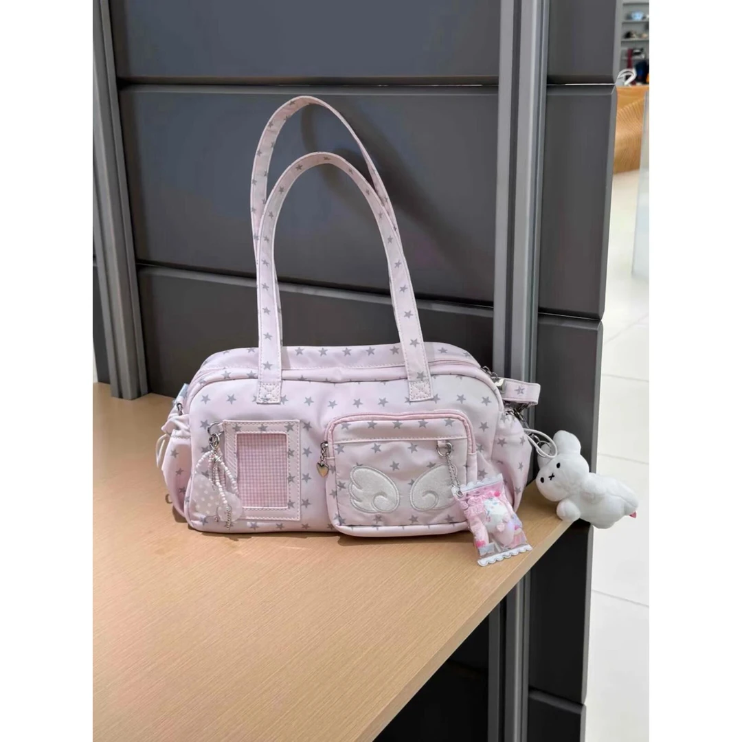 星星印花二次元天使痛包y2k轻亚比风韩系演唱会追星单肩斜跨娃包