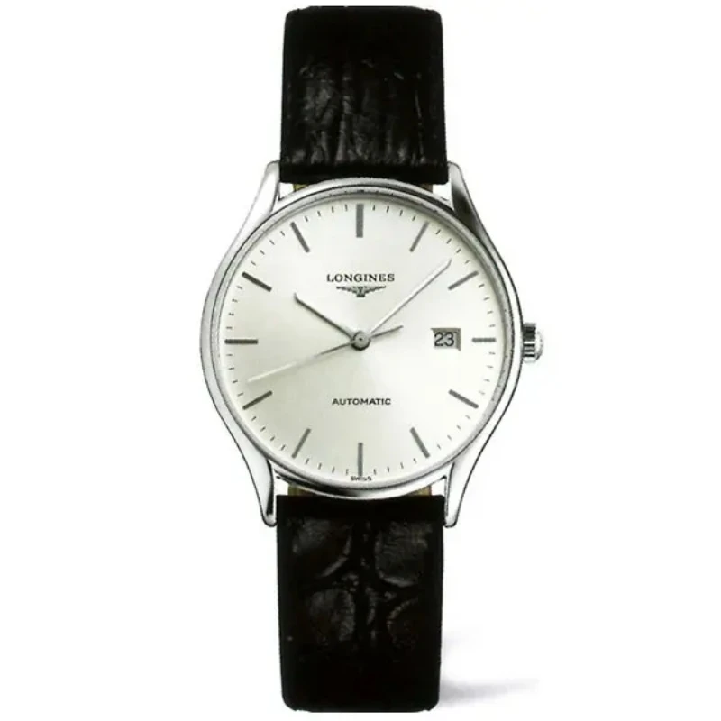 99新 Longines/浪琴 律雅/简约时尚灰盘/男款/自动机械/35mm/全套