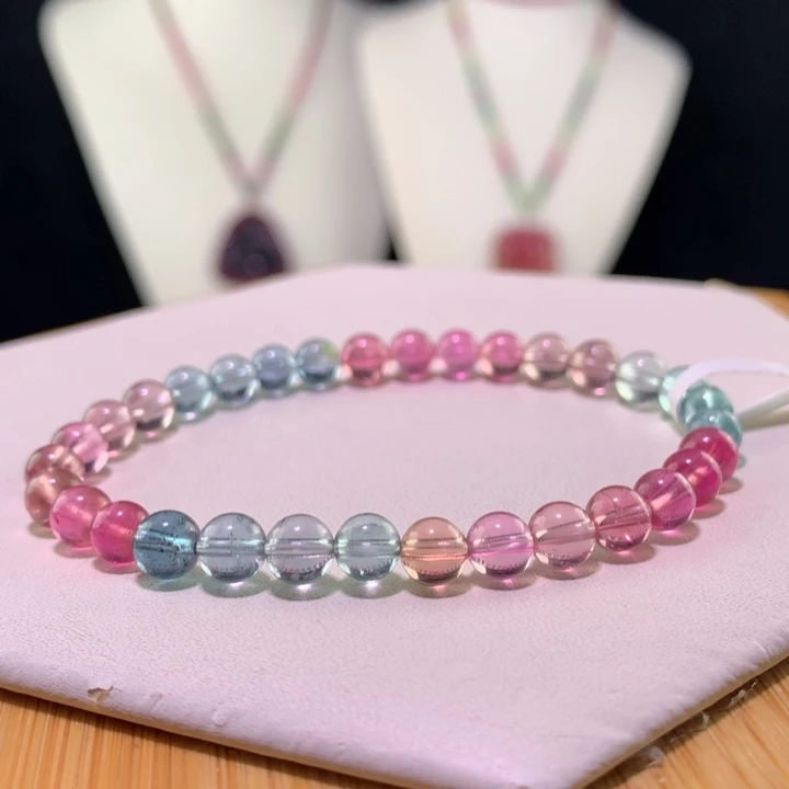 双色碧玺手链未镶嵌