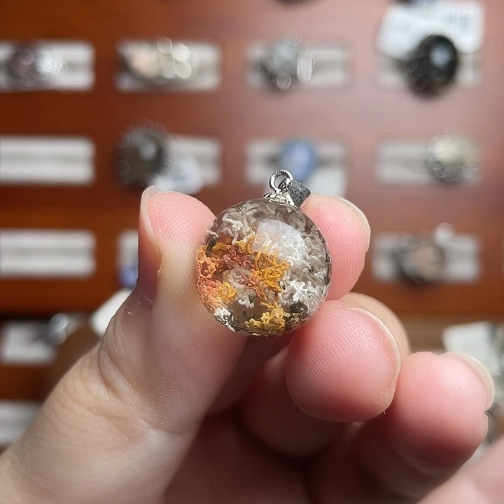 花***鼠水晶颈饰银S925镶嵌