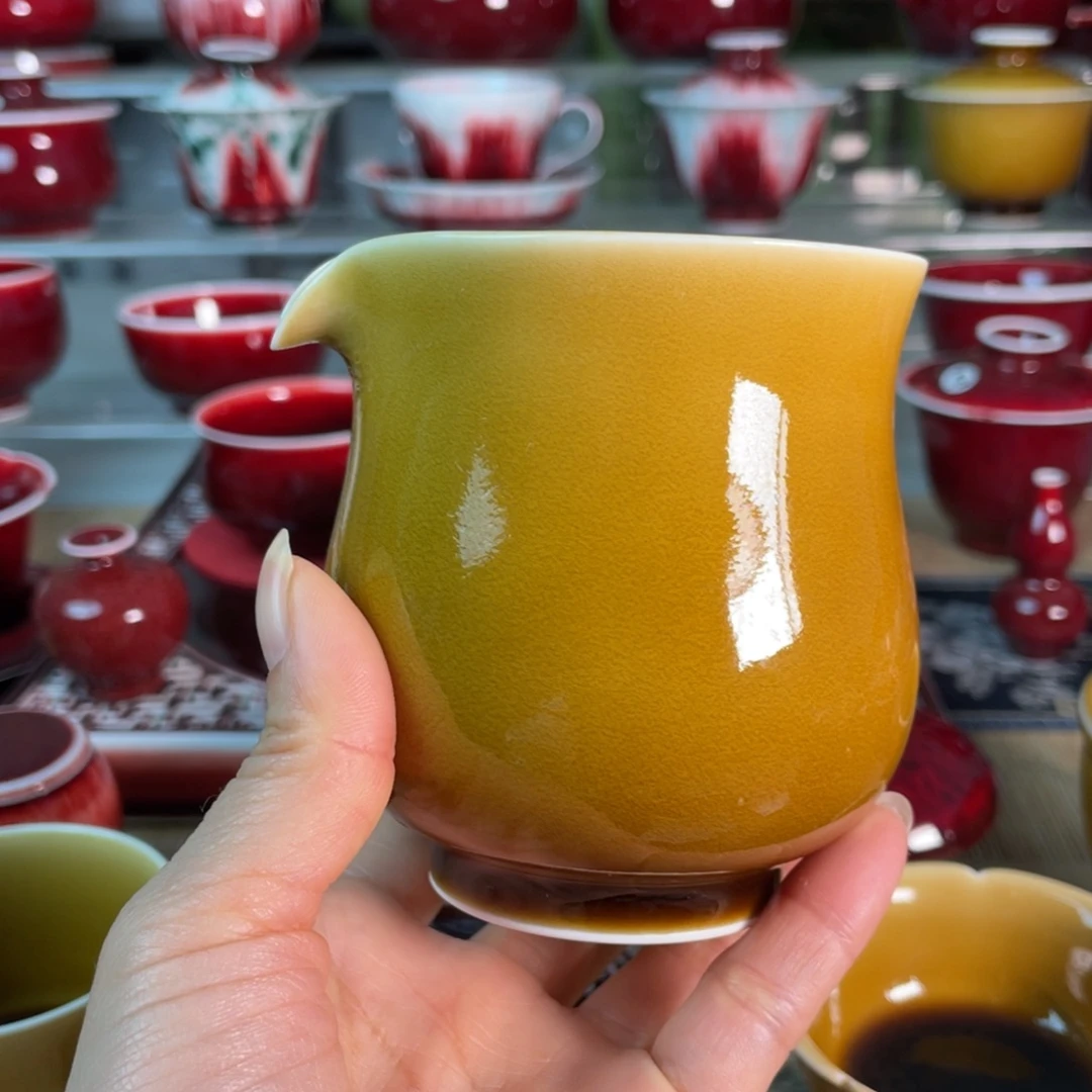 木***青景德镇原矿釉公道杯