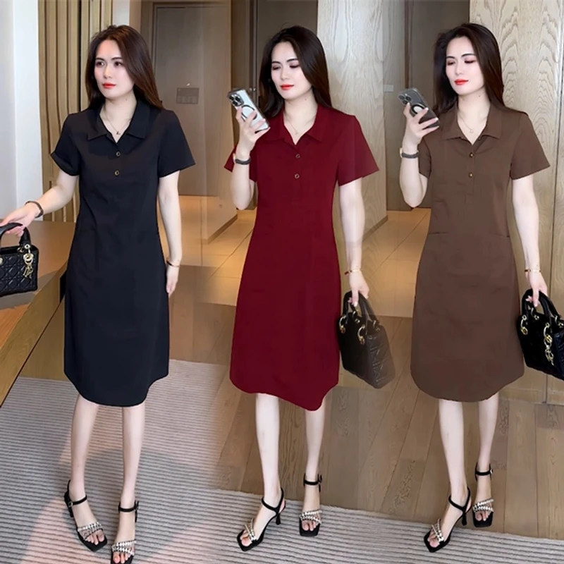 【季颜品牌】夏季新款时尚穿搭休闲气质洋气减龄显瘦连衣裙140