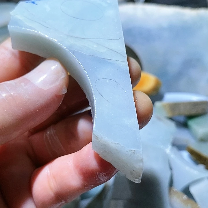 散珠翡翠边角料165