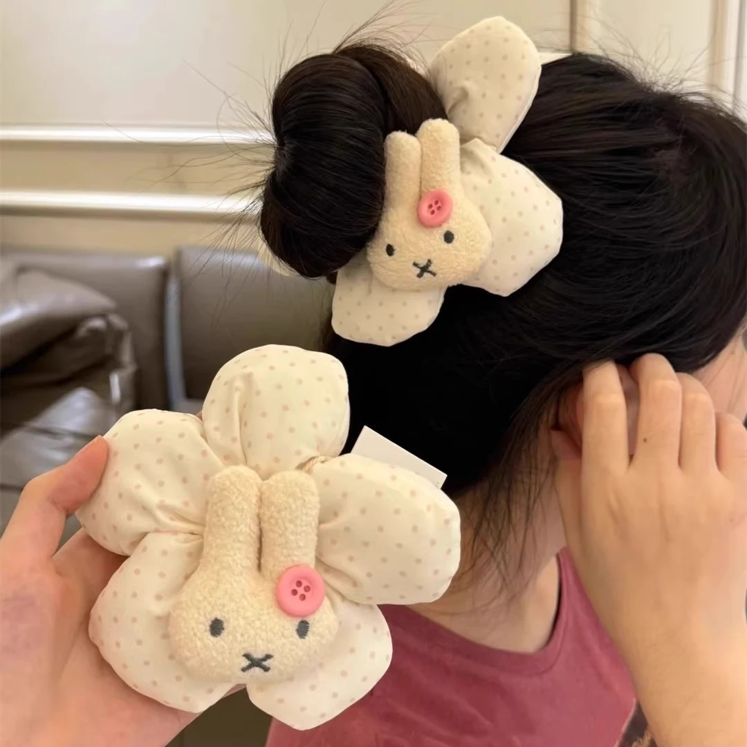 可爱ins卡通米菲兔大肠发圈扎头发发绳高颜值少女心甜美发饰新款