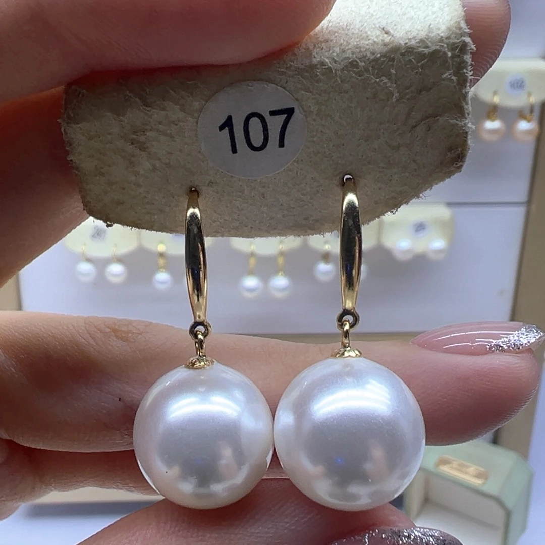 银S925镶嵌淡水珍珠耳饰