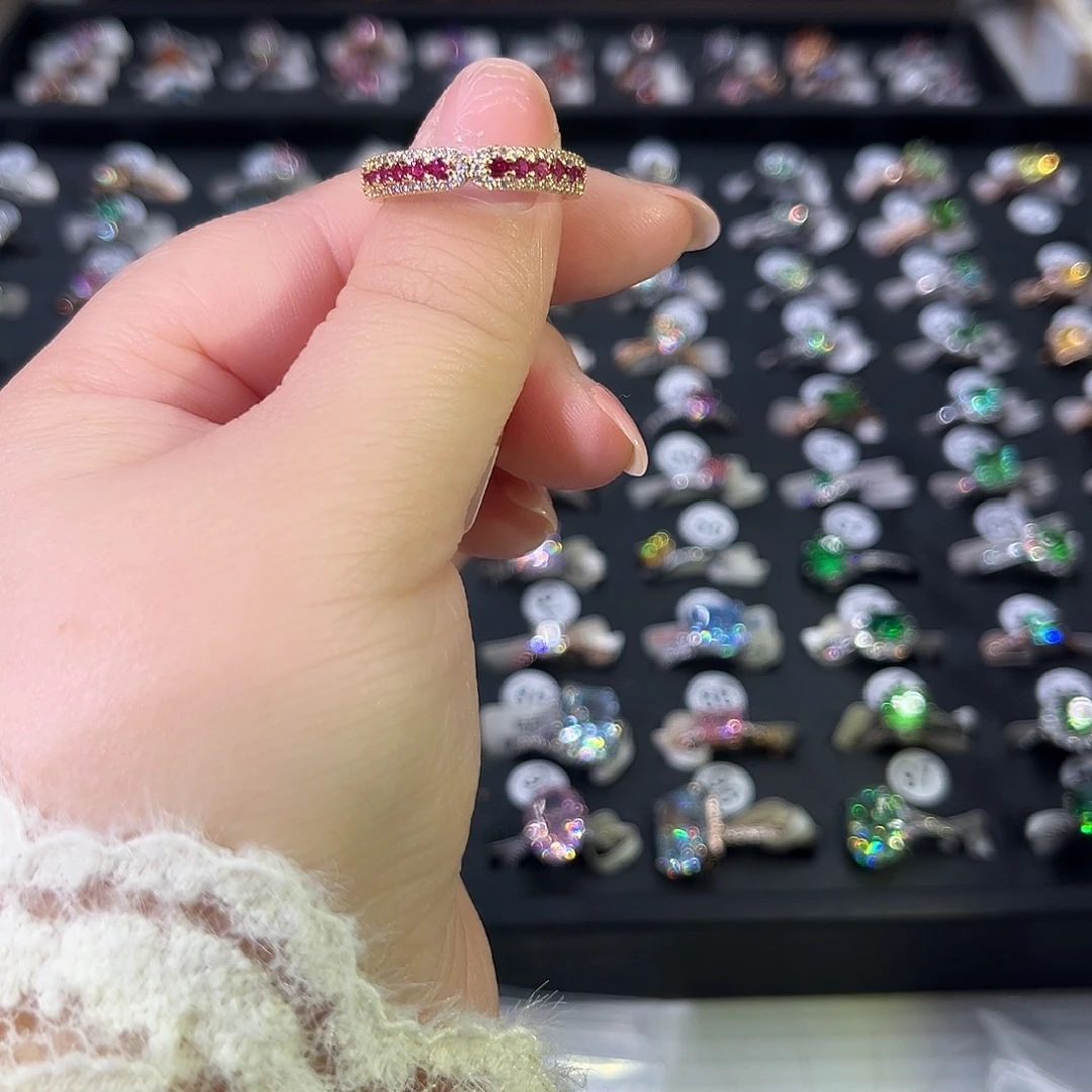 莫桑石非金属SH K黄红排-13