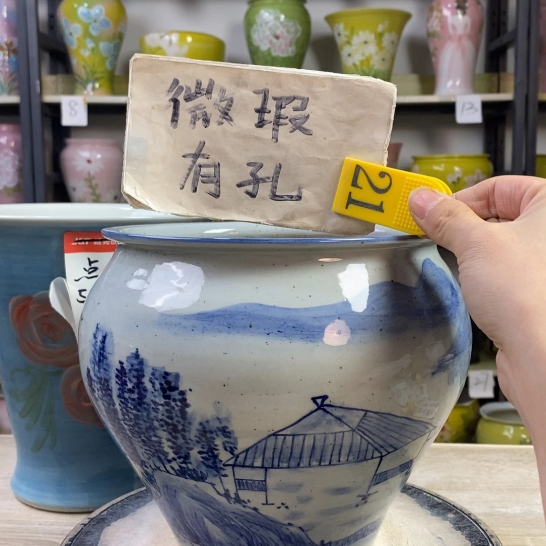 寳***钰景德镇手工手绘陶瓷花盆