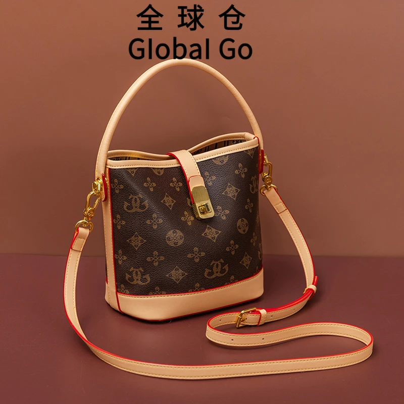 全球仓Global Go女手提包2025新款高级感轻奢女士水桶包斜挎小包