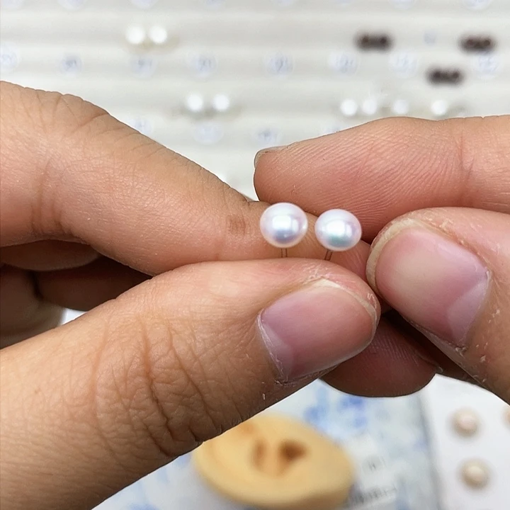 淡水珍珠耳饰银S925镶嵌?**巴