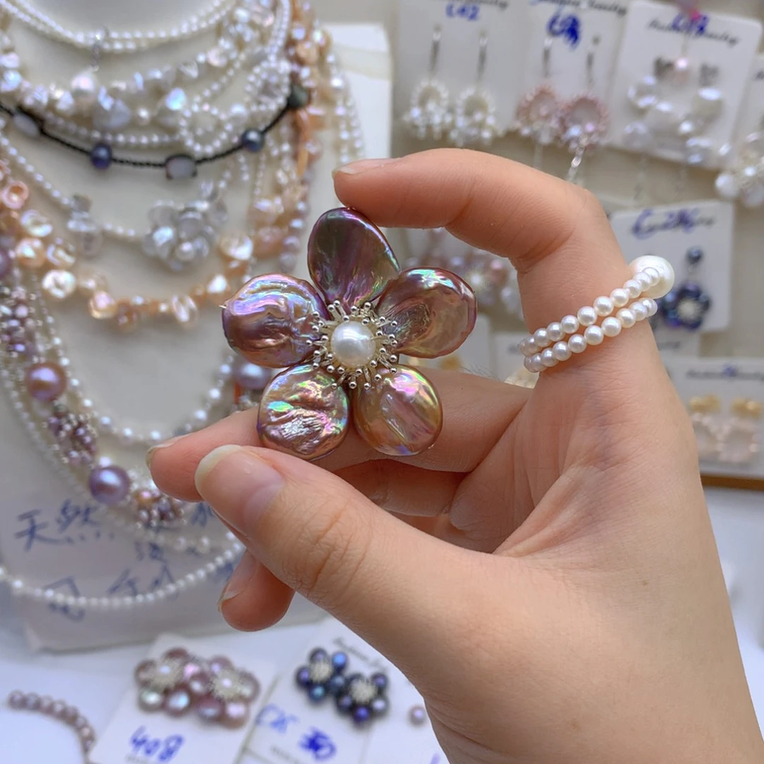 淡水珍珠颈饰合金