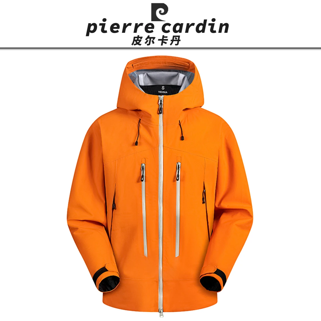 皮尔卡丹【官方】秋冬真冲户外爬山锋衣薄款防风防水男女同款冲锋衣