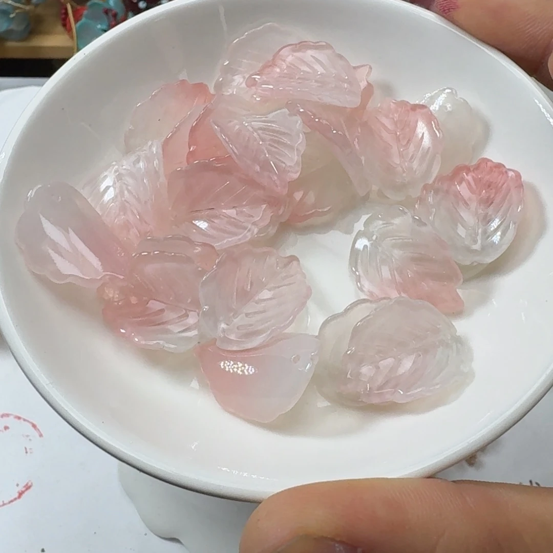 玻璃81号立体草莓叶五十个