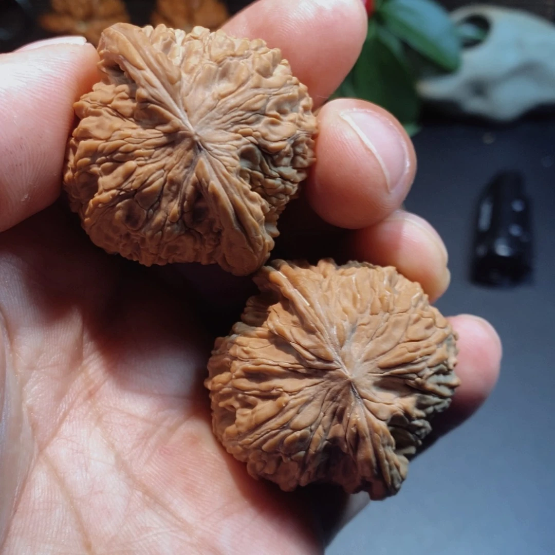 文玩核桃把件磨盘A546