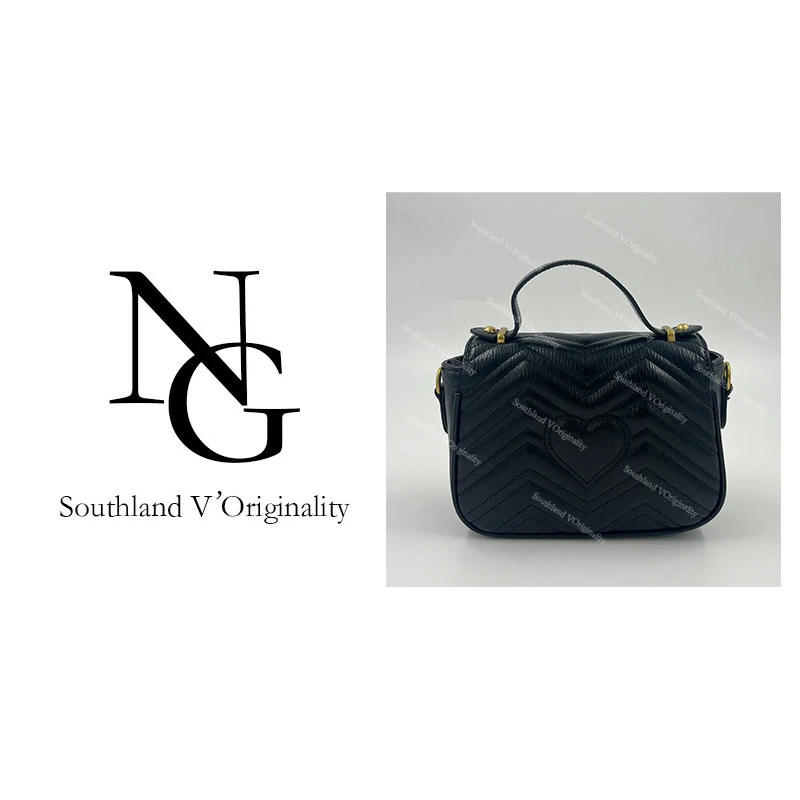 NG/20CM原创私定真皮包1186-手提方胖玛-黑