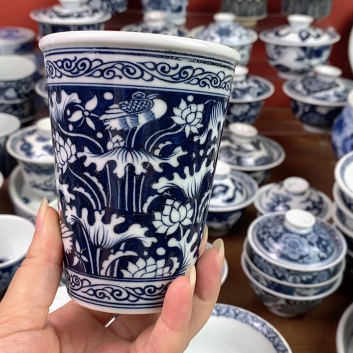 闲***事摆件景德镇手绘杯杯杯