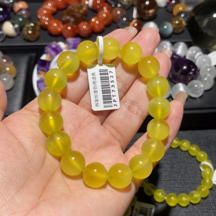 葡萄石未镶嵌手链?****?金葡萄11.5mm左右