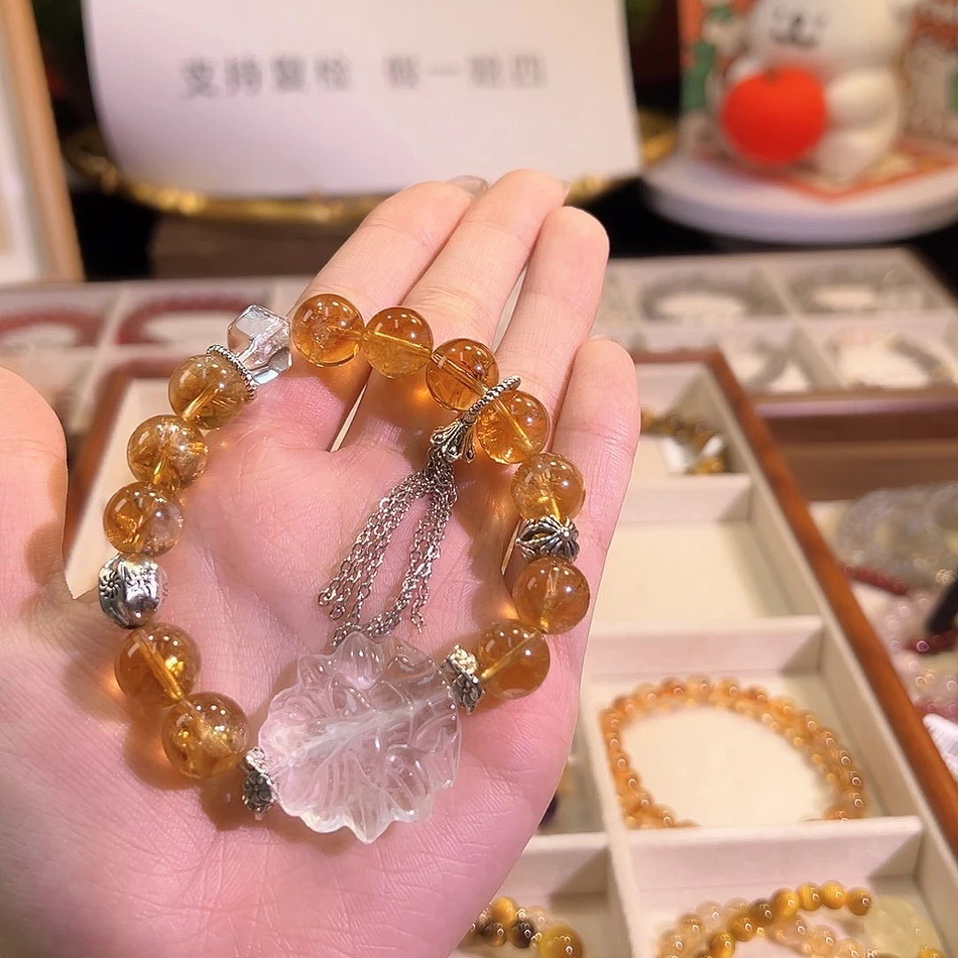 水晶手链未镶嵌黄塔晶