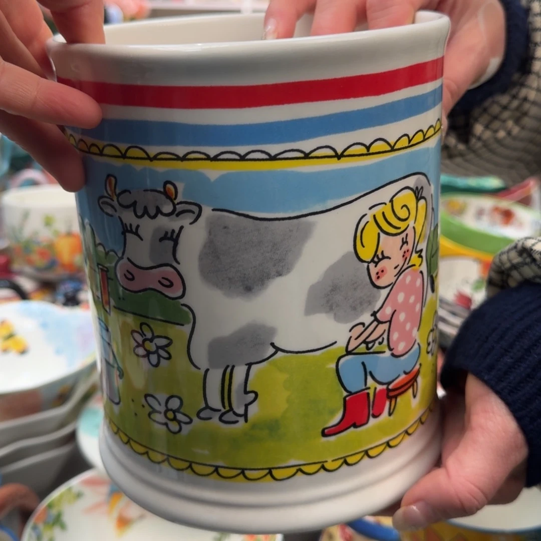 陶瓷清仓荷兰奶牛牧场情侣工具桶1只