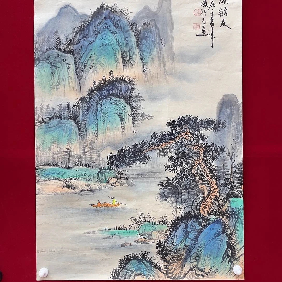 国画凌行志手绘作品