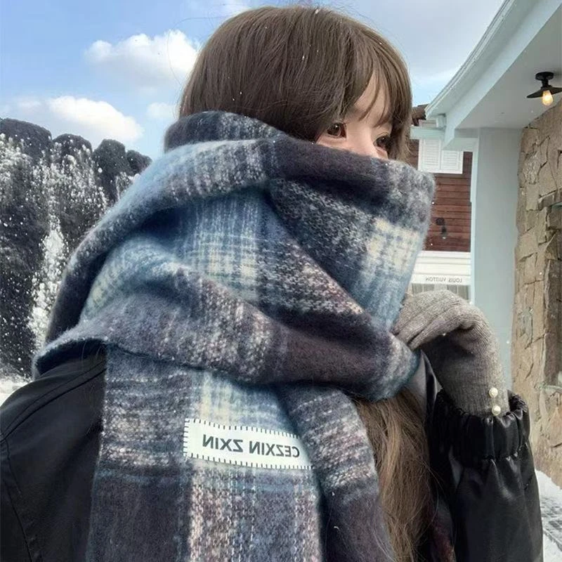 (C001-C150）围巾女冬季韩版百搭加厚加大披肩