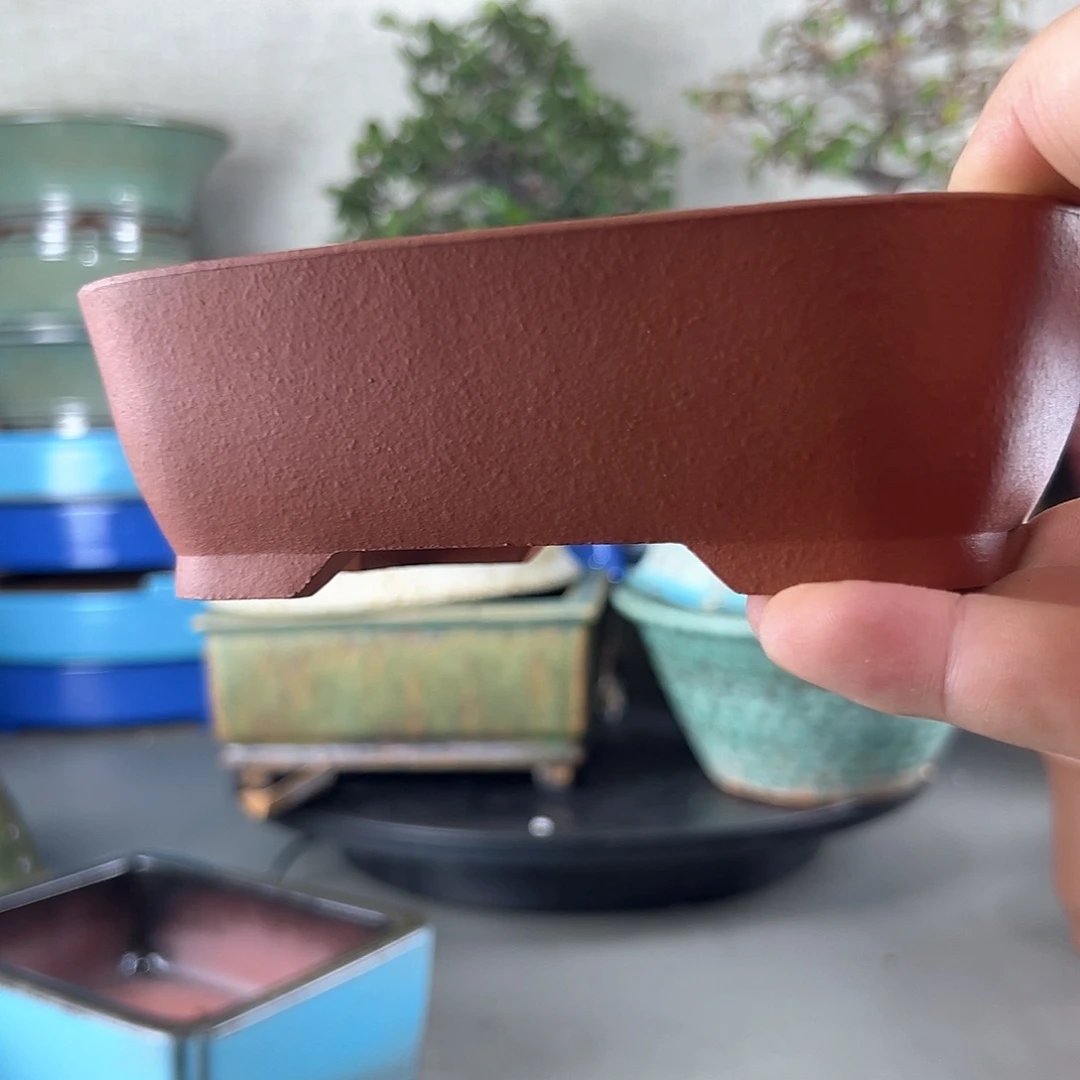 困***睡高温紫砂花盆一只