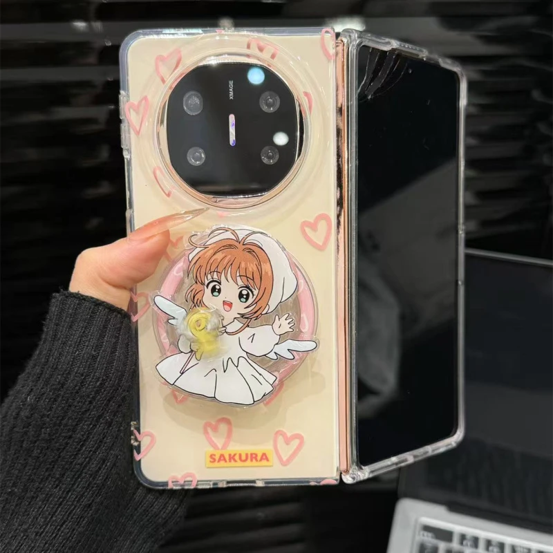 适用华为mateX5折叠屏手机壳新款mateX6日系动漫百变小樱女孩满屏