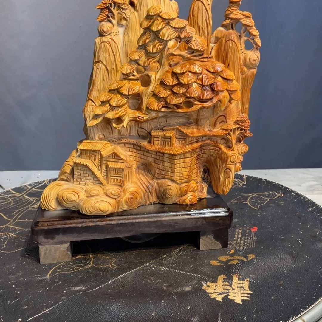 柏木（崖柏）崖柏精工意境山水