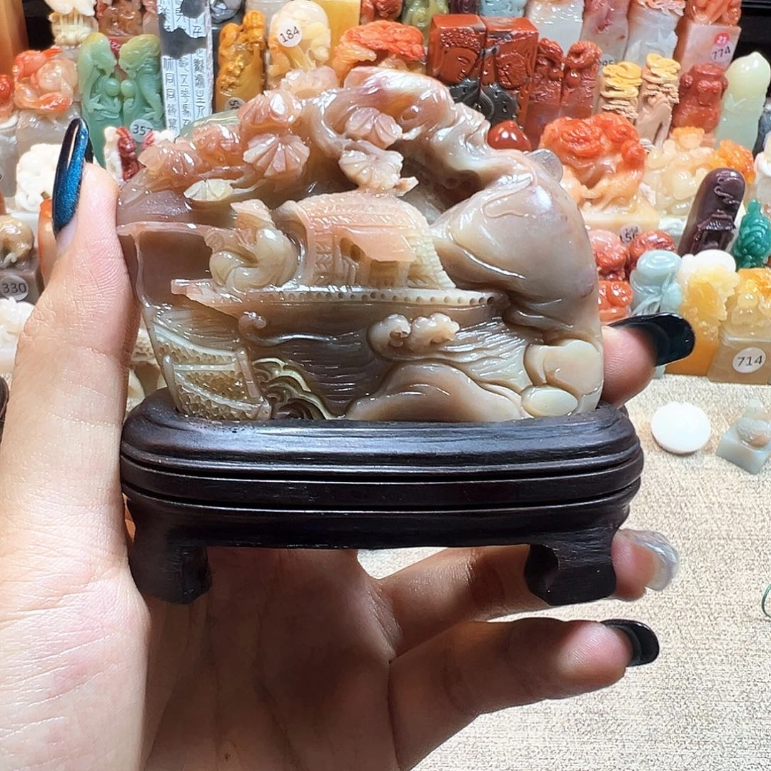 簧***城寿山石印石寿山石雕刻