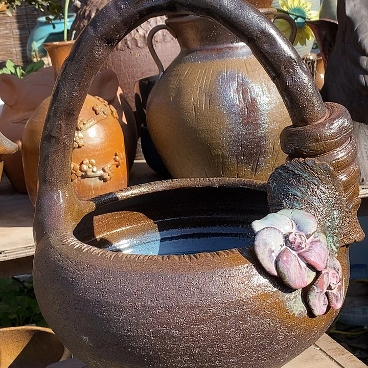 紫砂花盆内21高度37无孔