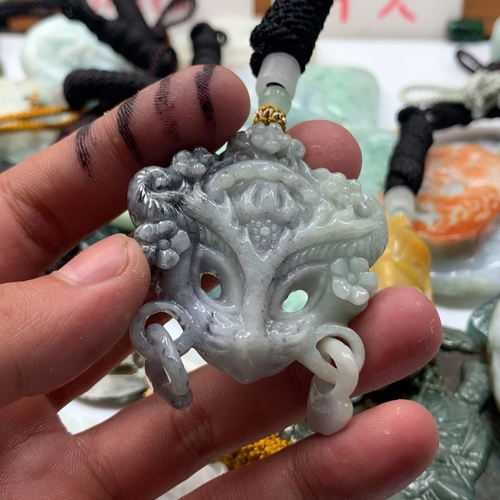 颈饰未镶嵌翡翠保真天然a货翡翠