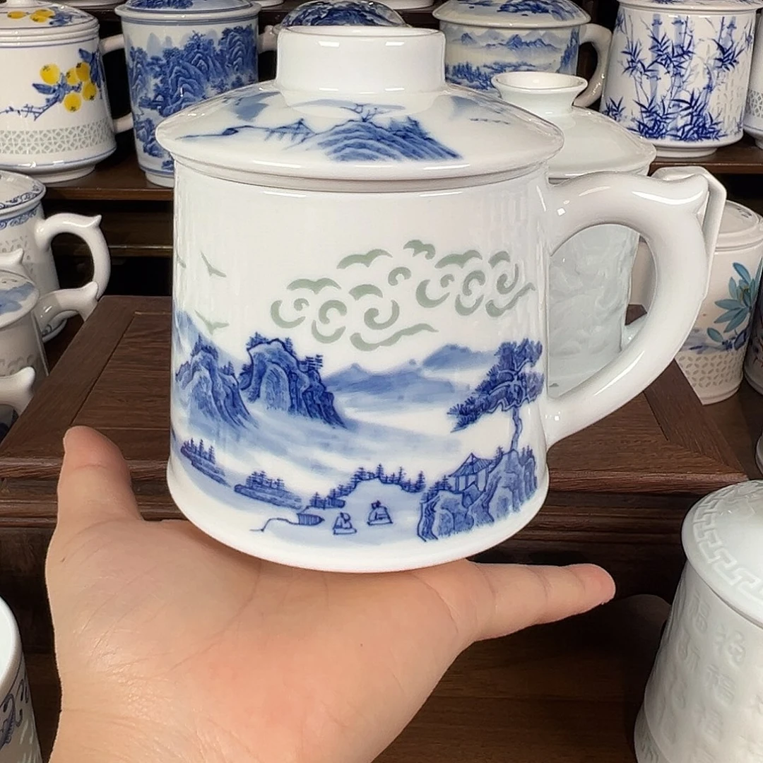 ─***⌵景德镇高温陶瓷办公杯家用