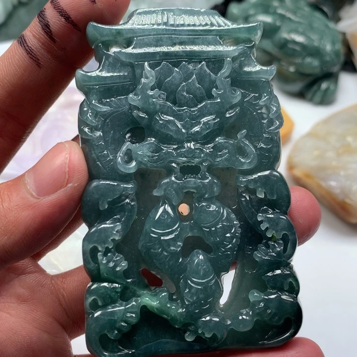 翡翠未镶嵌颈饰保真天然a货翡翠