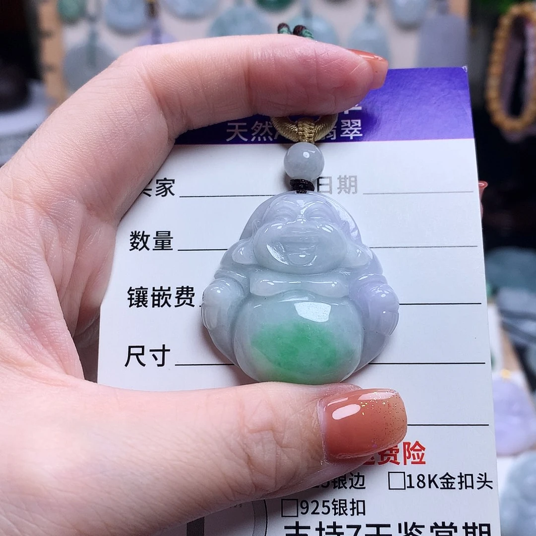 翡翠未镶嵌颈饰佛公19