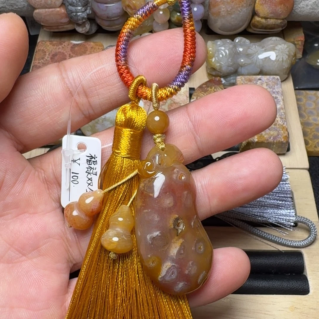 硅化玉未镶嵌纯天然色有机玉石保真色福楼双全