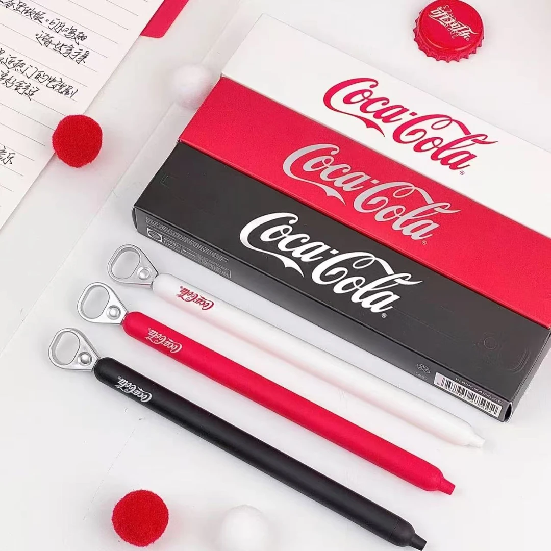 kaco联名可口可乐拉环按动中性笔创意黑笔