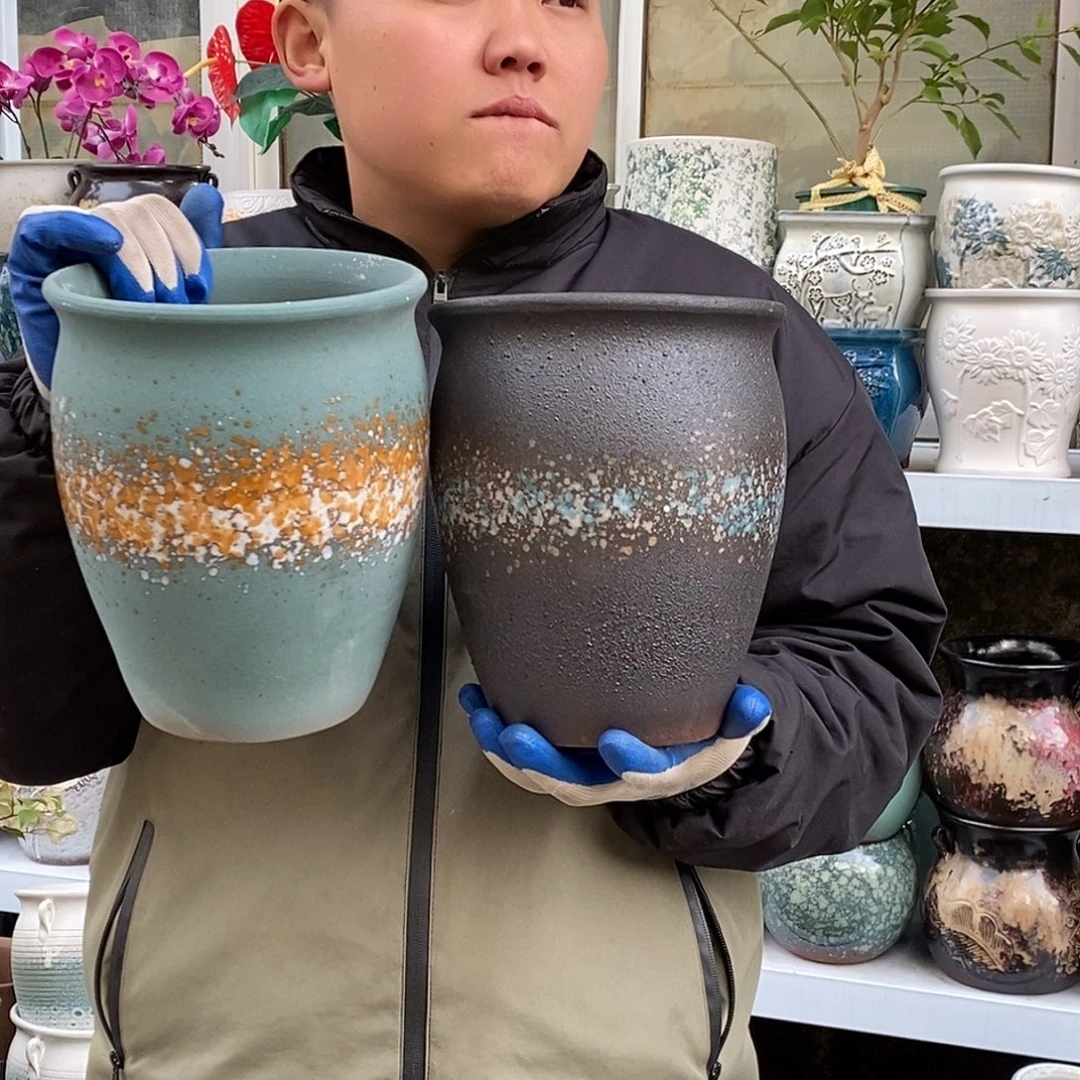 紫砂花盆口18高22福利