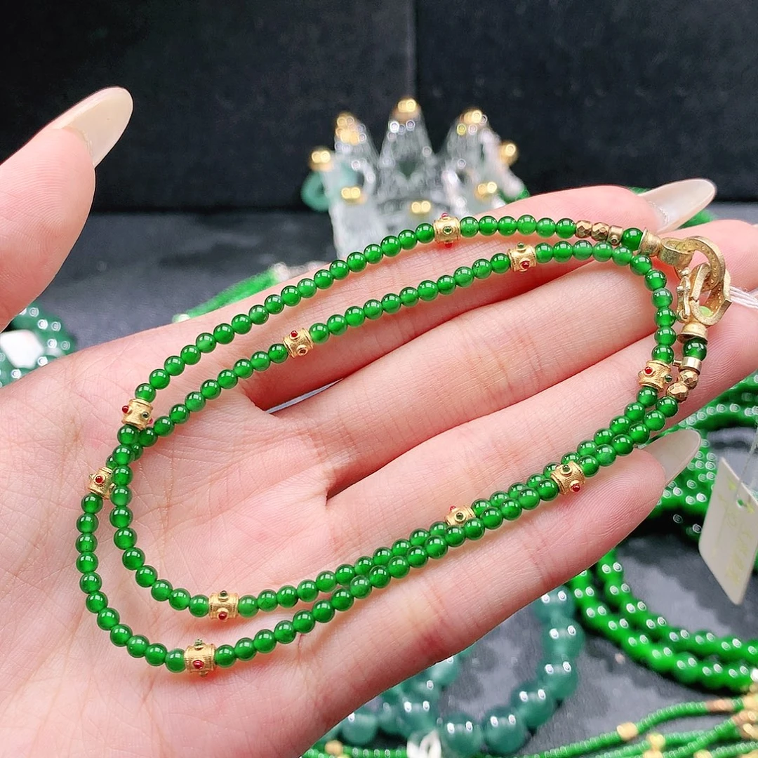 翡翠未镶嵌手链项链