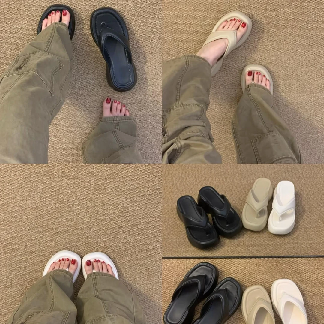 显瘦显高人字拖夹脚拖鞋松弛chill女鞋外穿夏季沙滩鞋凉拖凉鞋9