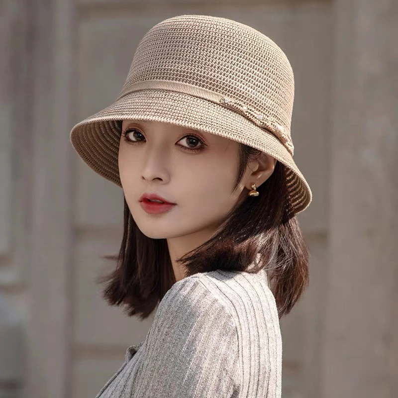 春秋薄款帽子女款2025新款时尚洋气显脸小太阳帽女防晒遮脸大帽檐