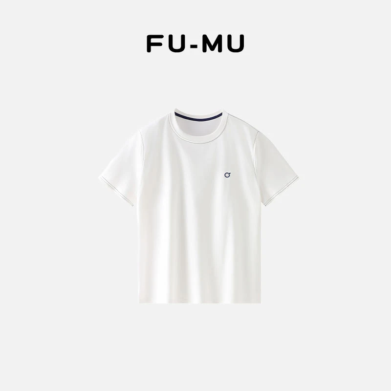 夏季新款短袖衫宽松圆领透气纯色纯棉休闲上衣C05C02