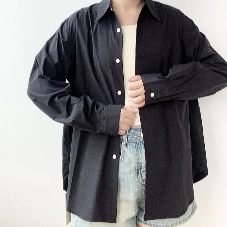 JYBD时尚休闲经典百搭简约纯色衬衫