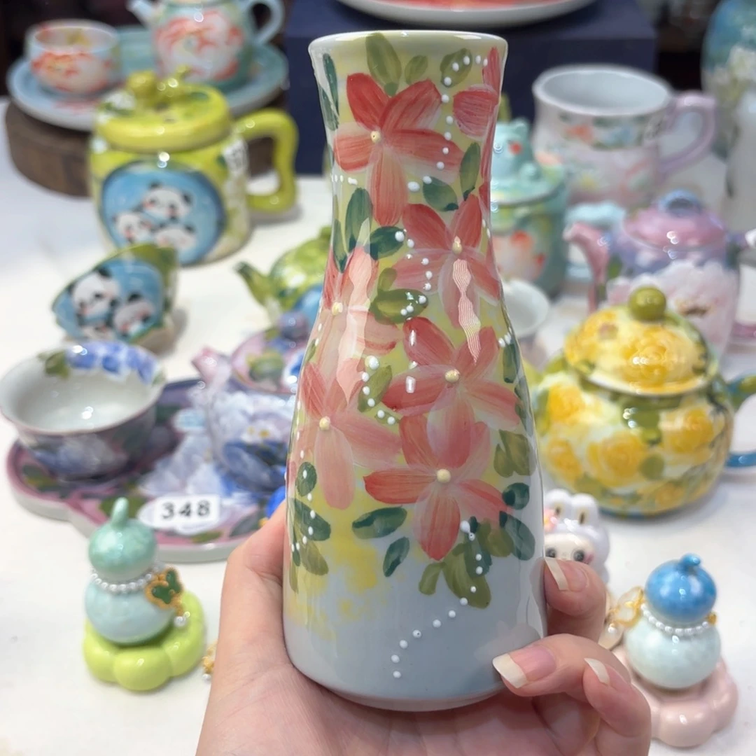 景德镇手绘高温釉下彩陶瓷茶具