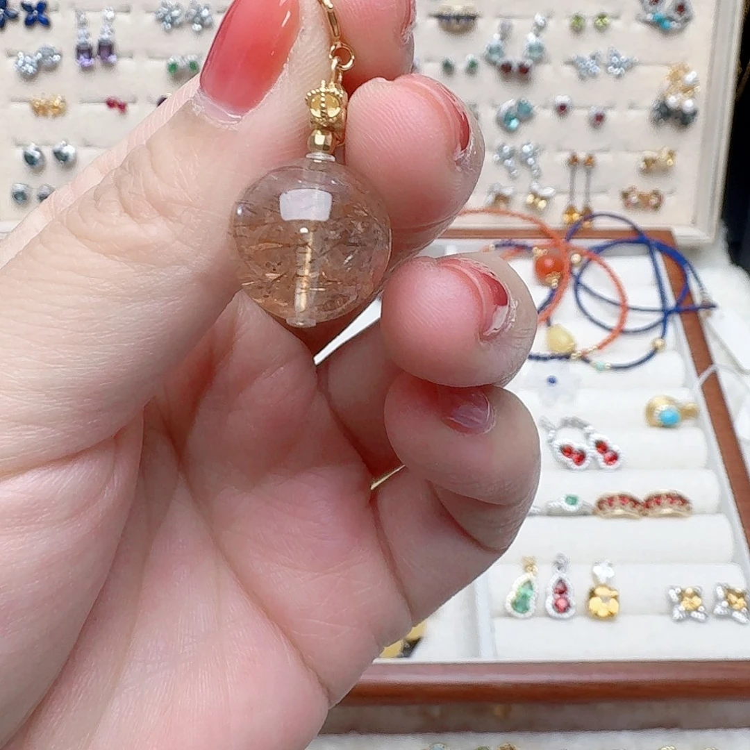 水晶颈饰银S925镶嵌5吊坠