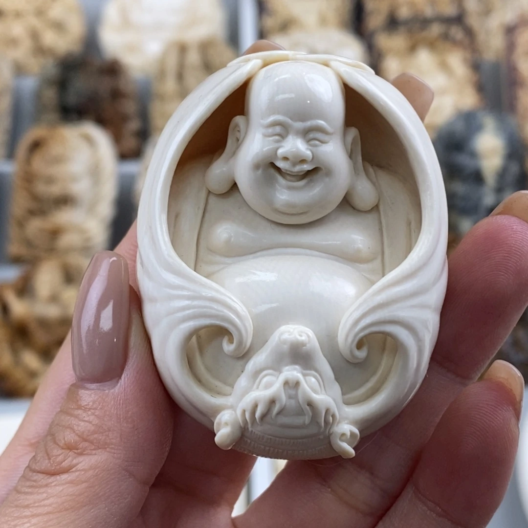 小***）猛犸象牙吊坠弥勒