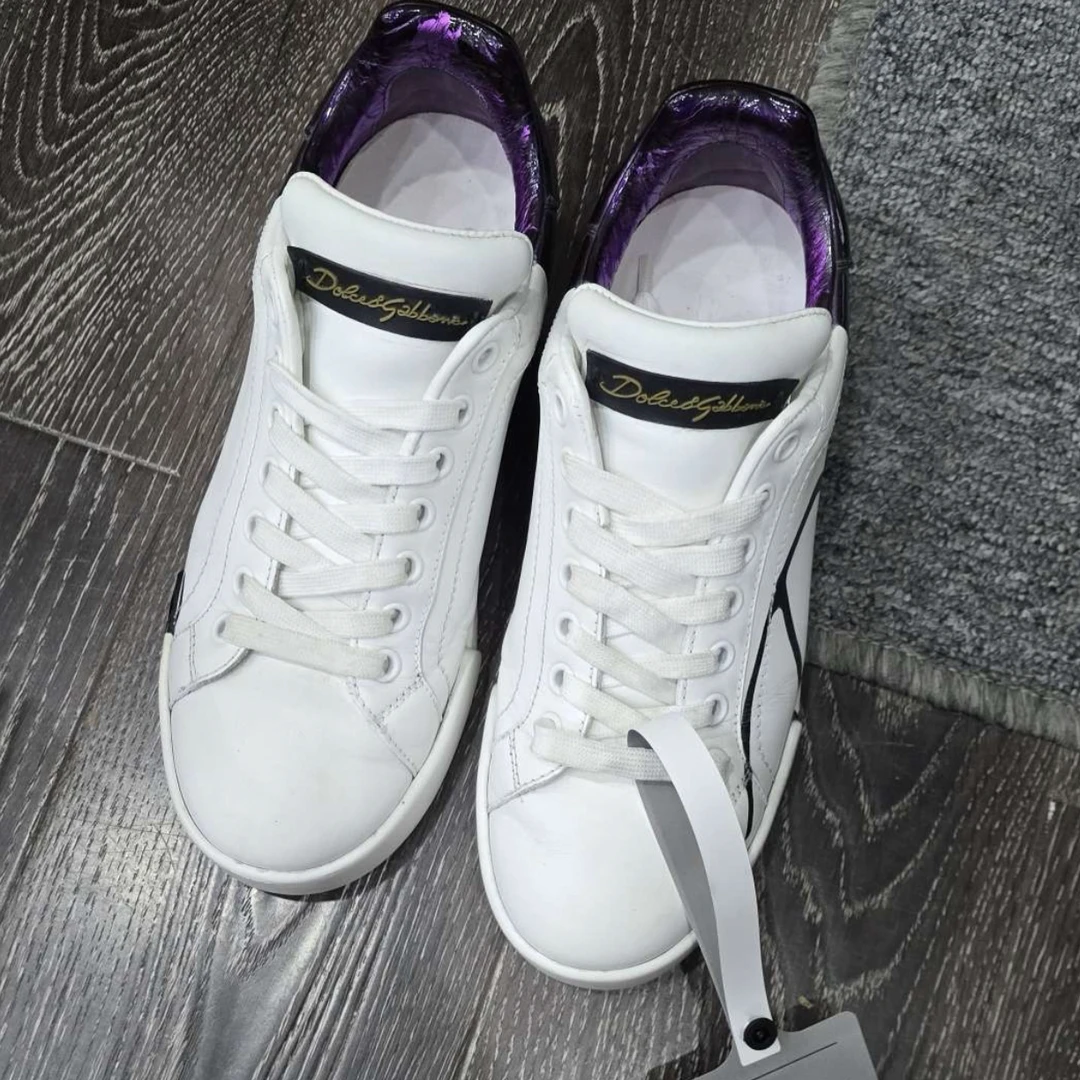 95新 Alexander McQueen/亚历山大·麦昆 DG平底鞋不退换