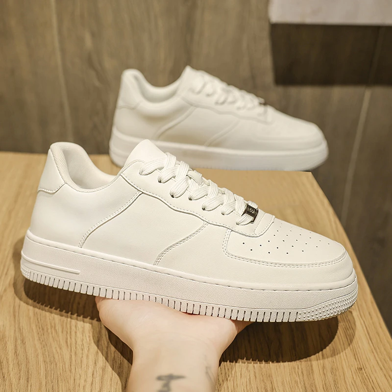 8006板鞋男韩版2025新款男鞋男士透气运动休闲鞋百搭增高小白鞋男