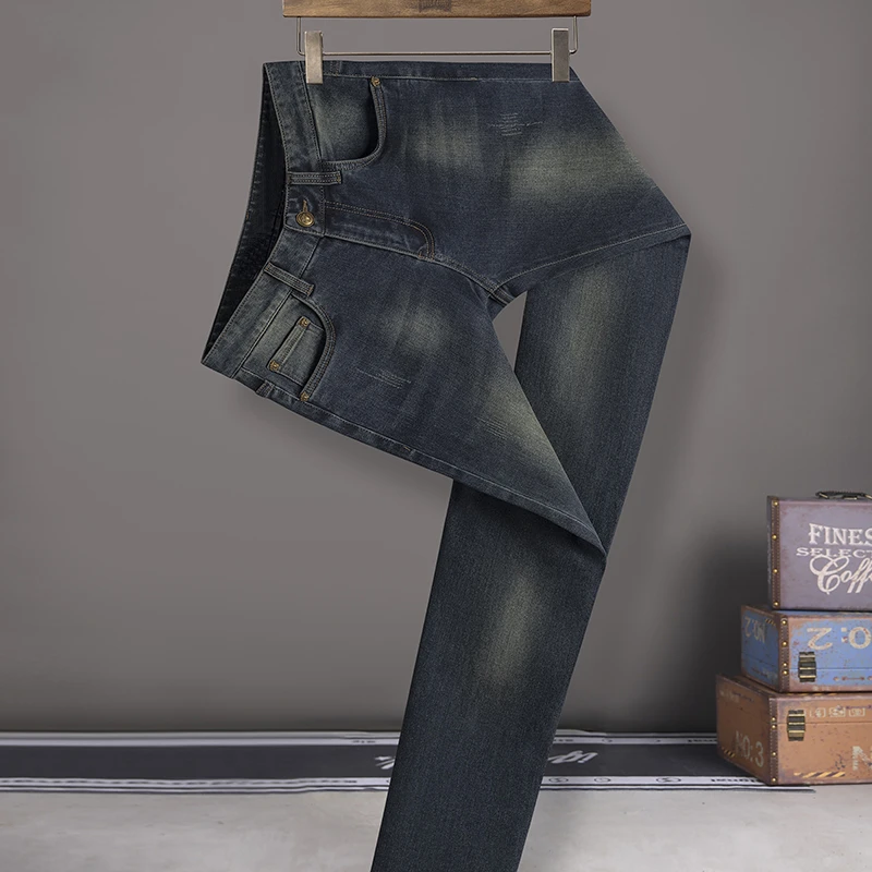 【F986】夏季新款男士高端弹力休闲水洗牛仔百搭修身小直筒长裤