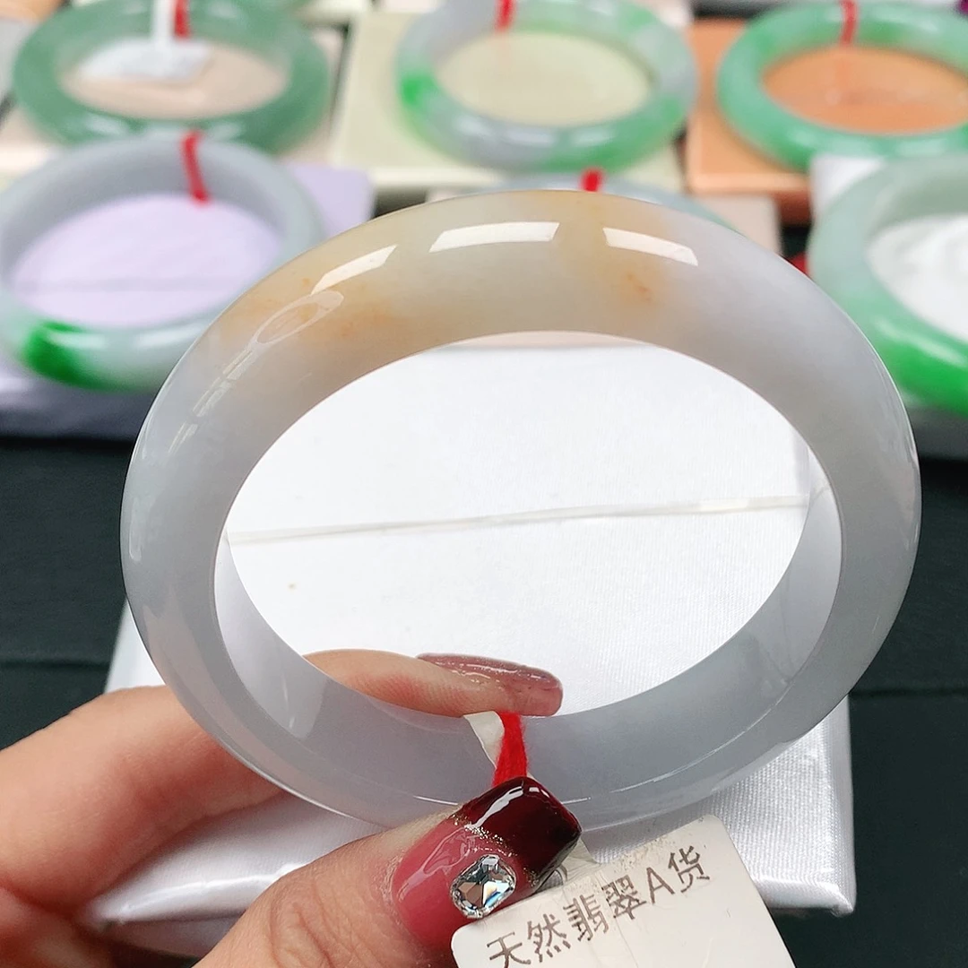 翡翠手镯未镶嵌天然翡翠手镯53