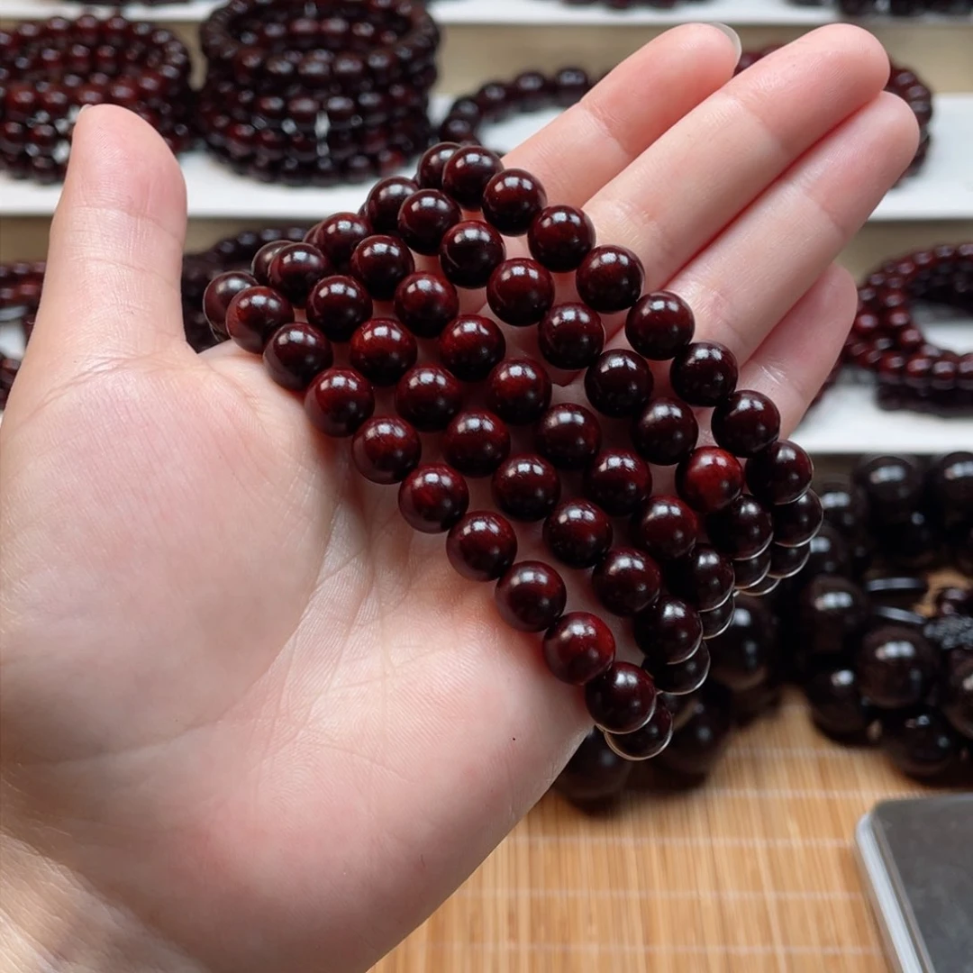 檀香紫檀（小叶紫檀）0.8/108鸡血红玻璃底