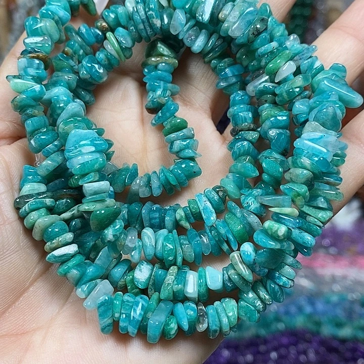 玛瑙/玉髓未镶嵌珠宝半成品天然进口天河石绕手4圈